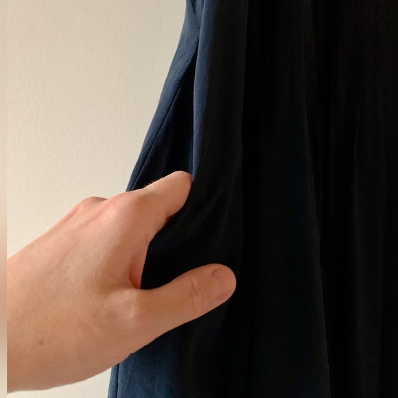 Deep Dark Navy Silk Club Monaco Dress, size 4 - Picture 2 of 6